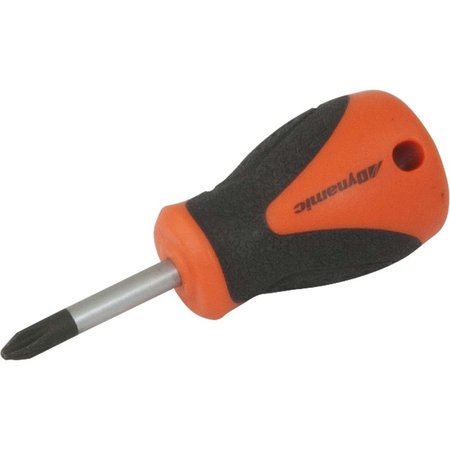 DYNAMIC Tools #2 Phillips® Stubby Screwdriver, Comfort Grip Handle D062105